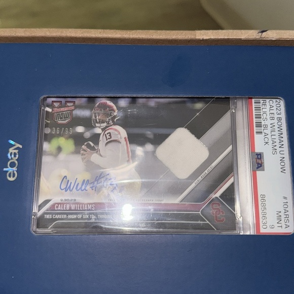 2023 Caleb Williams Topps U NOW RELICS BLACK  Auto💯🔥🔥🔥🔥🔥 - Picture 6 of 6